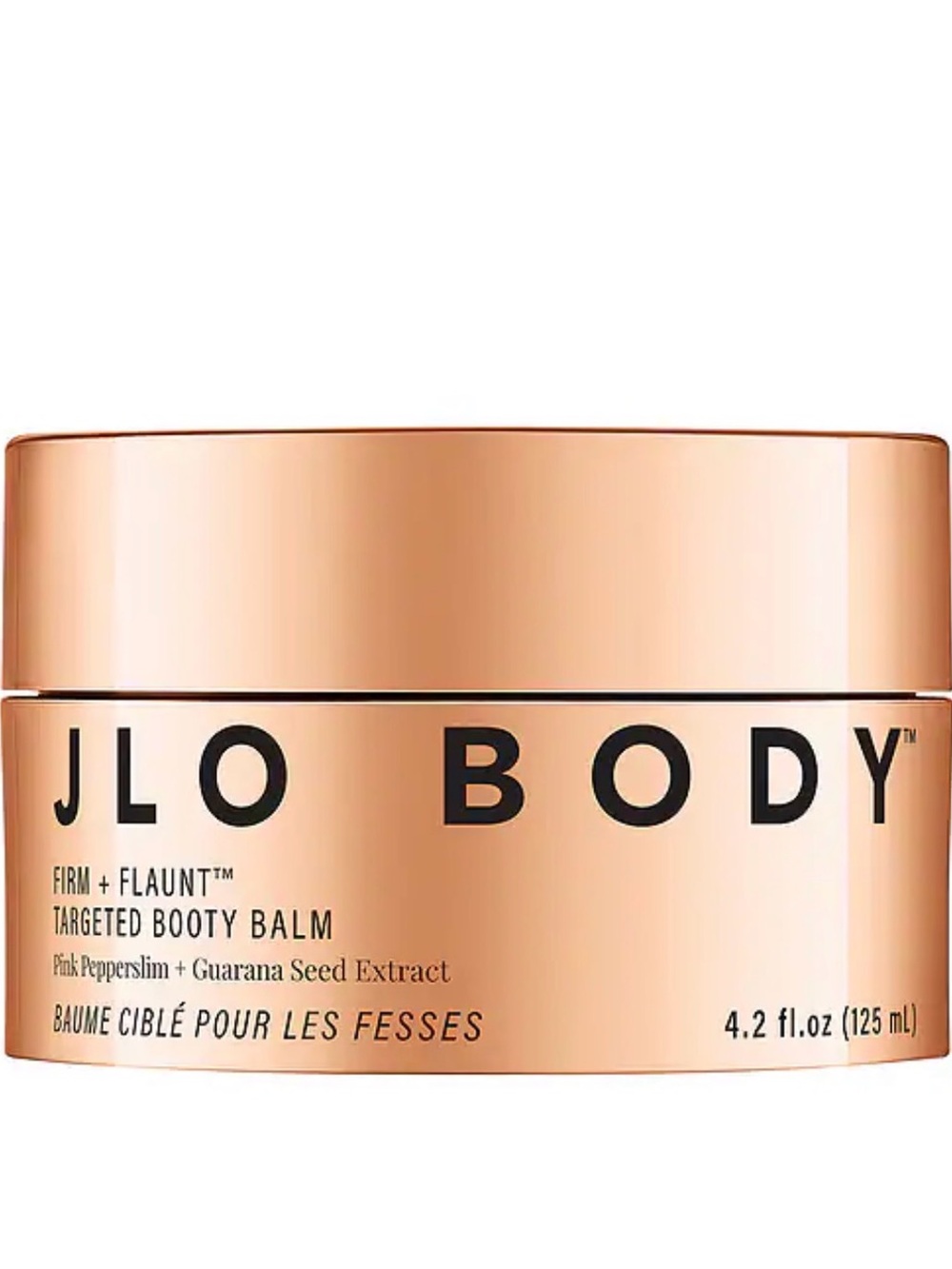 JLO Body Firm + Flaunt Targeted Booty Balm — Rose Gold